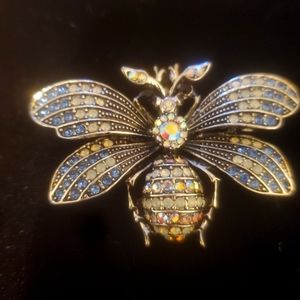 New Rhinestone Bee Brooch.